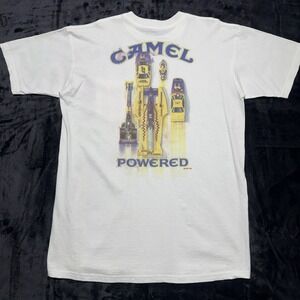 Vintage 1994 Smokin Joes Racing Pocket T Shirt XL Camel Powered Single Stitch